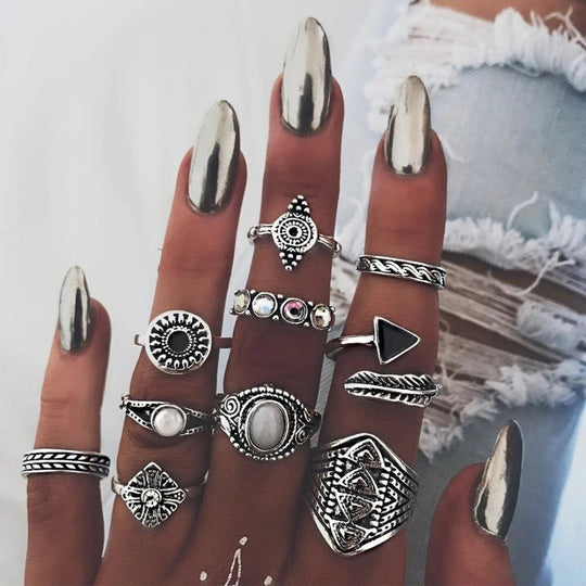 Gold-Plated Celestial Ring Set