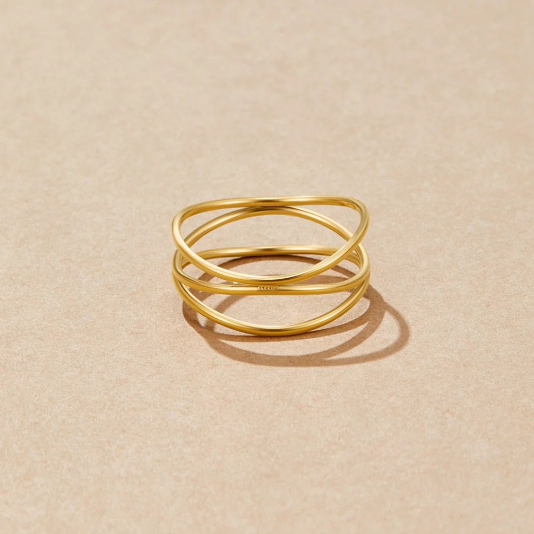 Gold-Plated Minimalist Wrap Ring