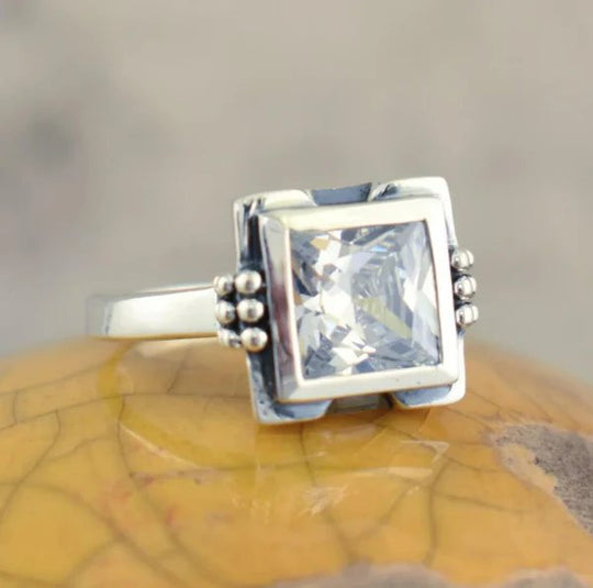 Square Sterling Silver Ring