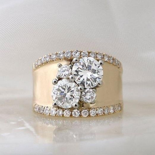 Pavé Set Zirconia Multi-Stone Ring