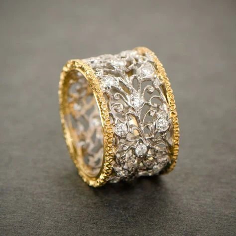 Two-Tone Filigree Ring