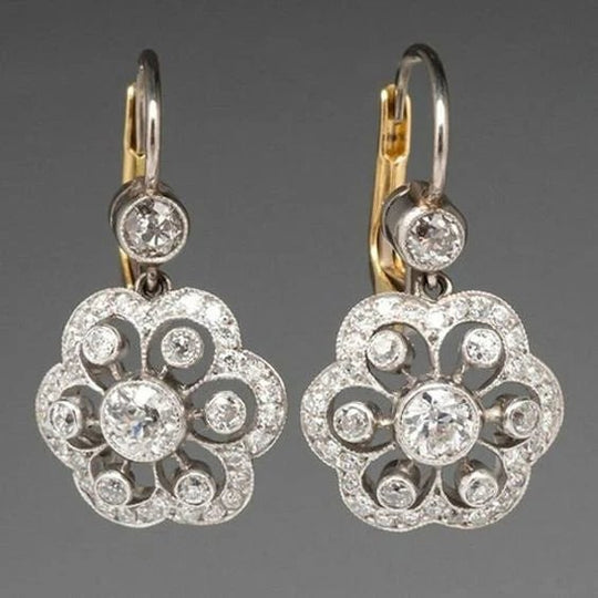Vintage Floral Drop Earrings