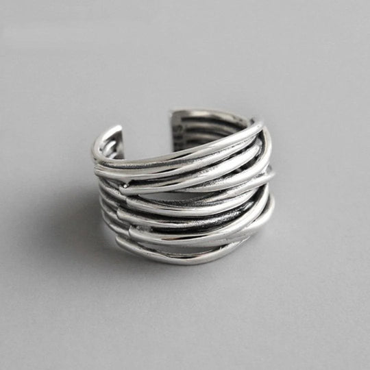 Sterling Silver Multi-Band Adjustable Ring
