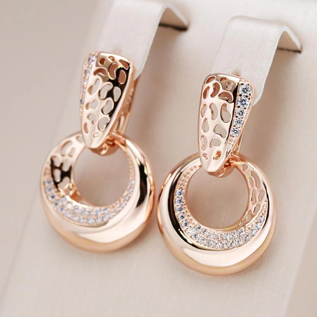 Pavé Gold Hoop Earrings