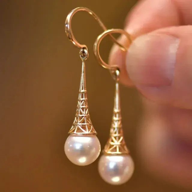 Filigree Pearl Drop Earrings