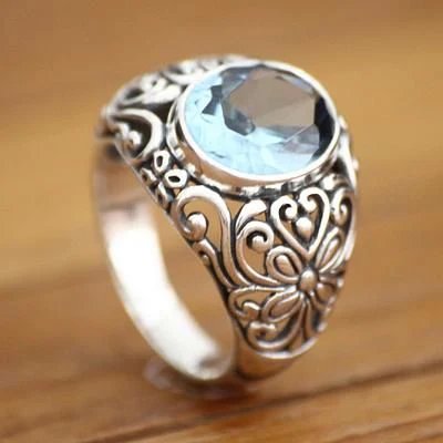 Ornate Sterling Silver Statement Ring
