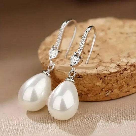 Sterling Silver Pearl Drop Earrings
