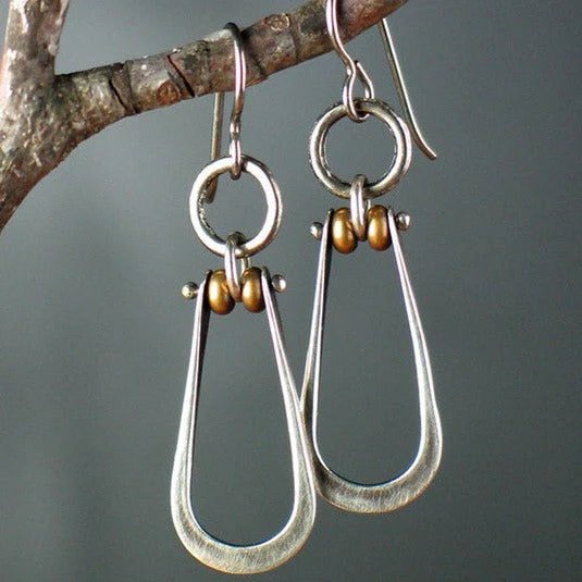 Silver Teardrop Dangle Earrings