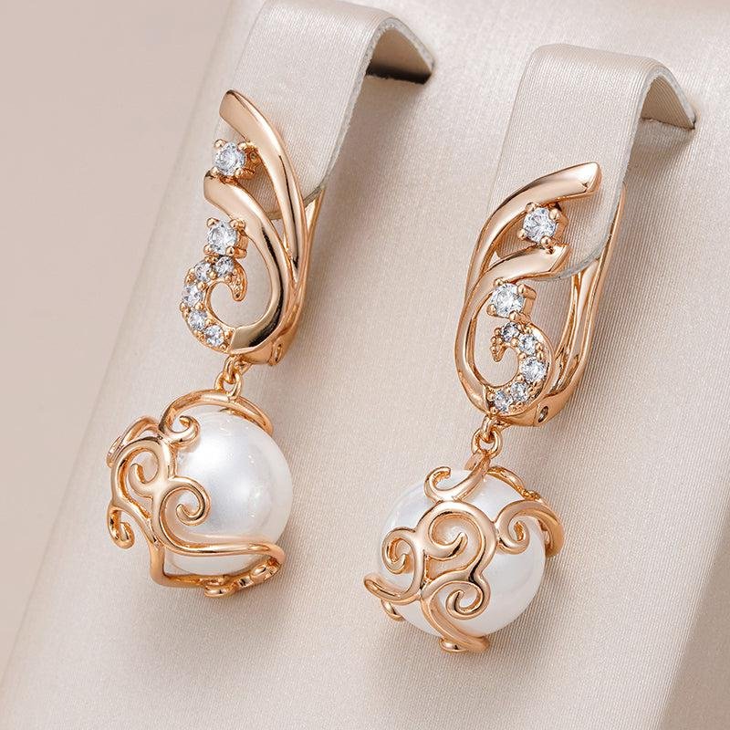 Pearl Drop Filigree Earrings