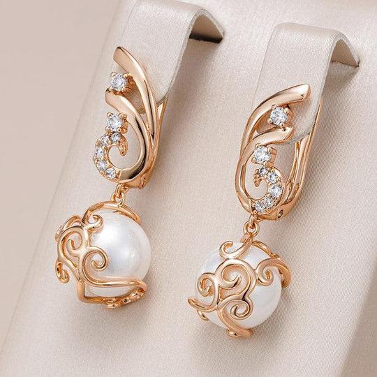 Pearl Drop Filigree Earrings