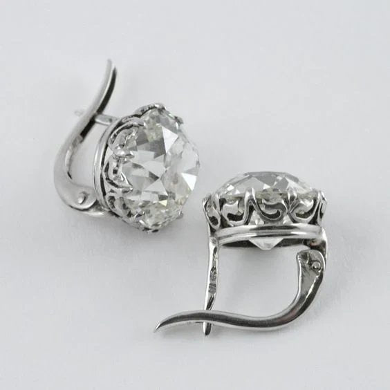 Crown-Set Zirconia Drop Earrings