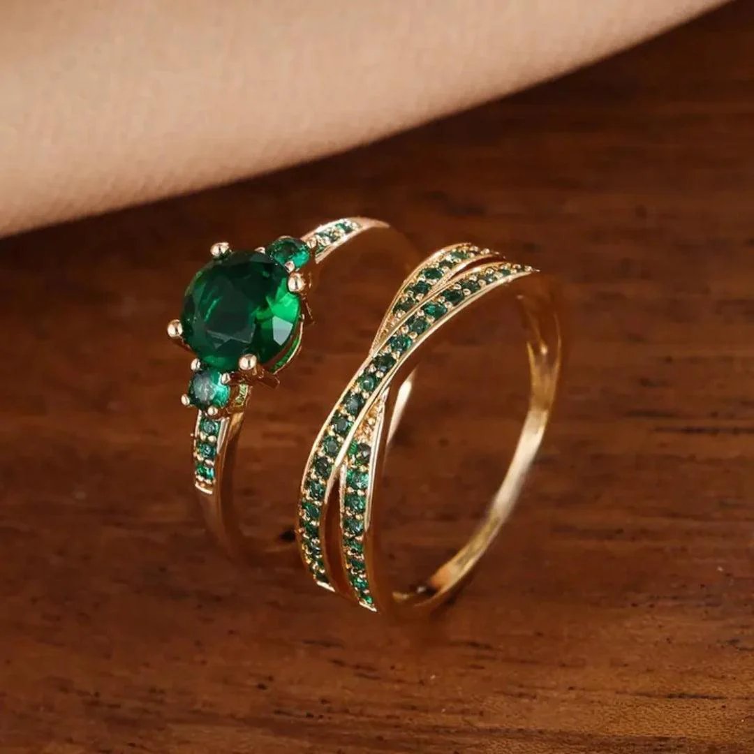 Prong-Set Emerald Cut Gold Ring