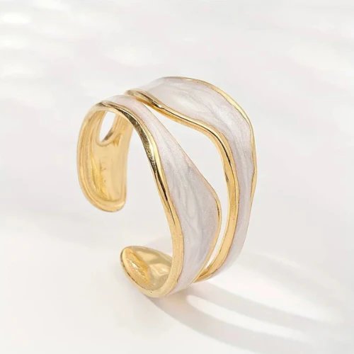 Two-Tone Sculptural Cuff Ring