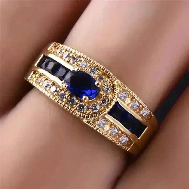 Multi-Band Sapphire Statement Ring