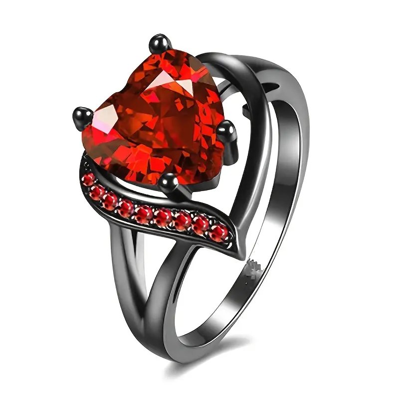 Heart-Shaped Sterling Silver Ring