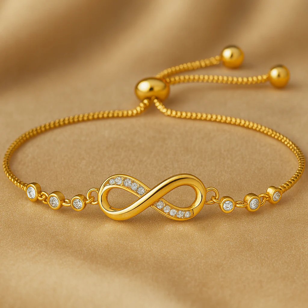 Studded Infinity Adjustable Bracelet