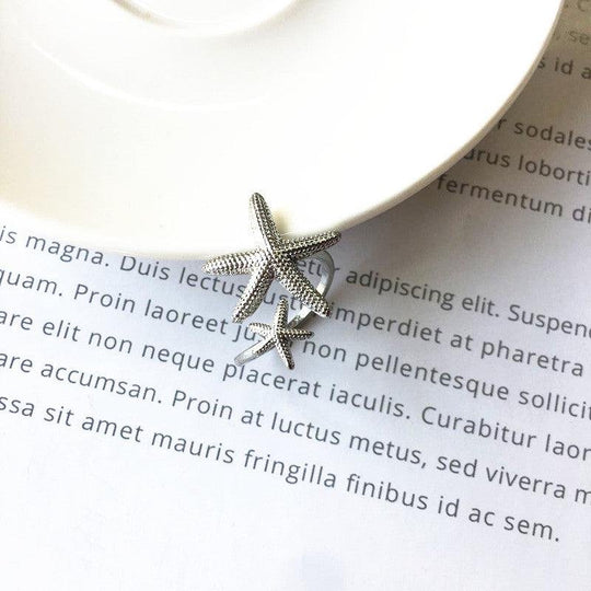 Adjustable Starfish Statement Ring