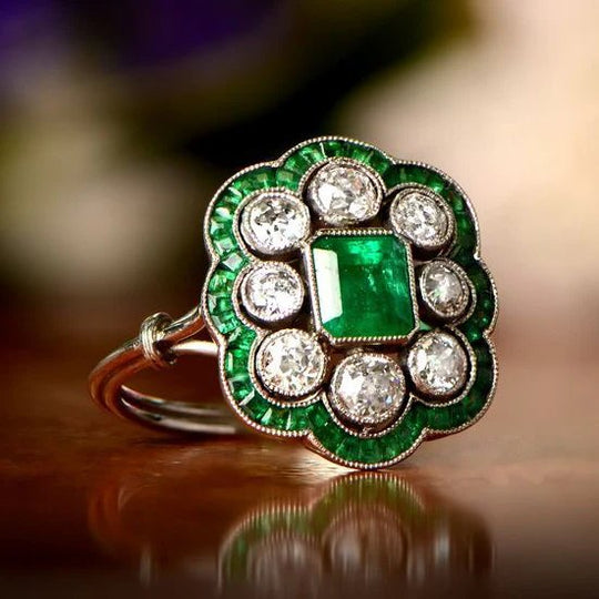 Vintage Art Deco Emerald Ring