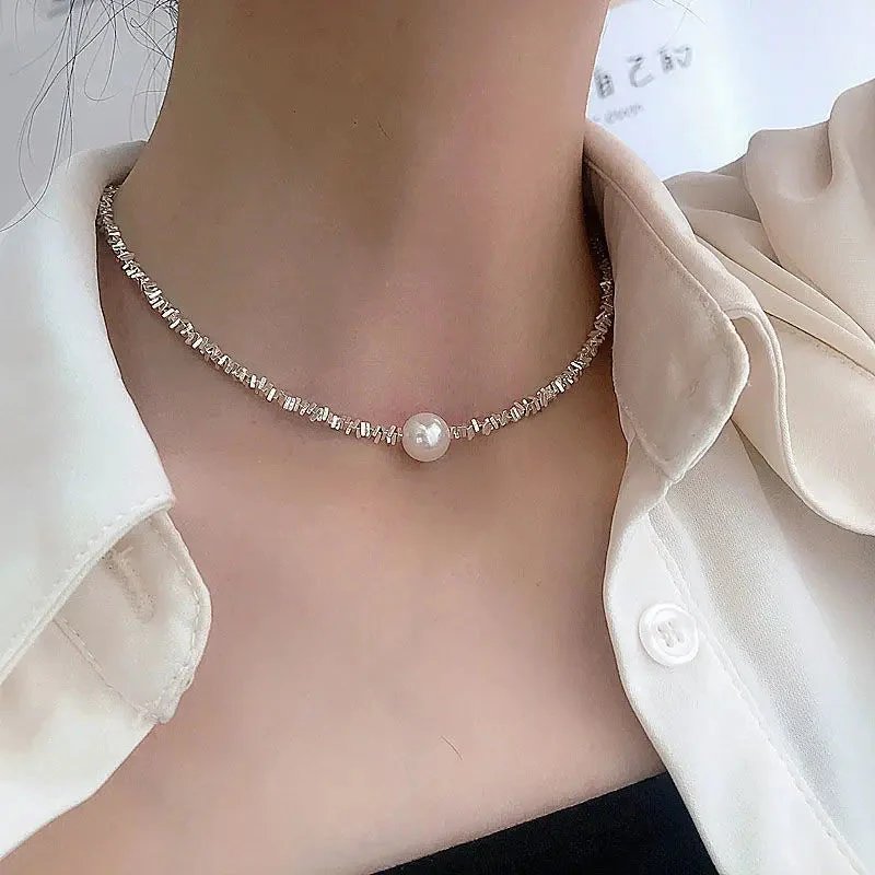 Sterling Silver Pearl Choker