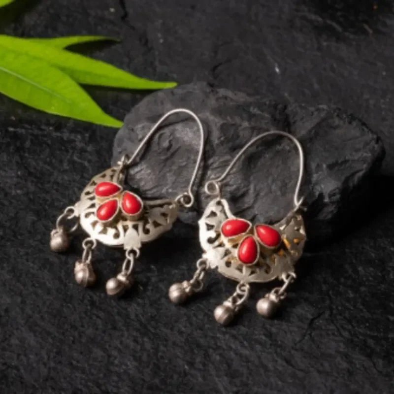 Sterling Silver Filigree Chandelier Earrings