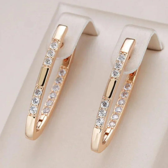 Studded Gold Hoop Earrings