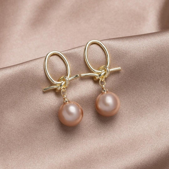 Toggle Clasp Pearl Drop Earrings