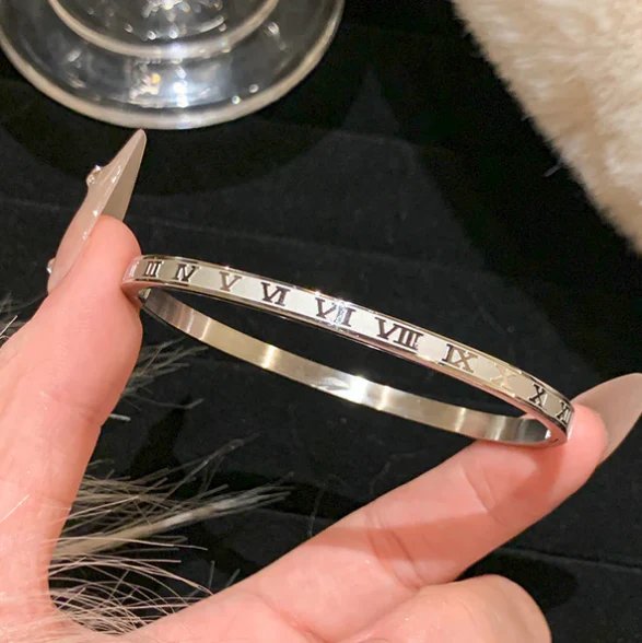 Numeral Engraved Bangle