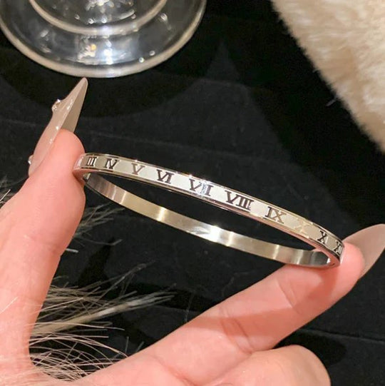 Numeral Engraved Bangle