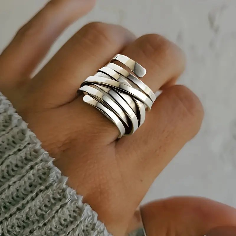 Multi-Band Sterling Silver Wrap Ring