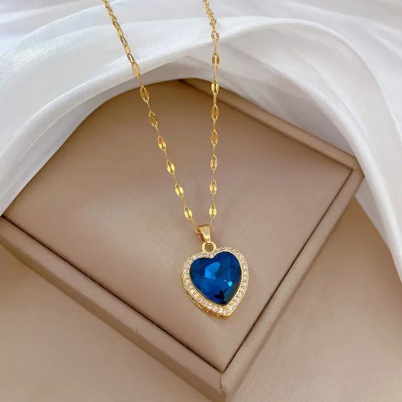 Gold-Plated Heart Pendant Necklace