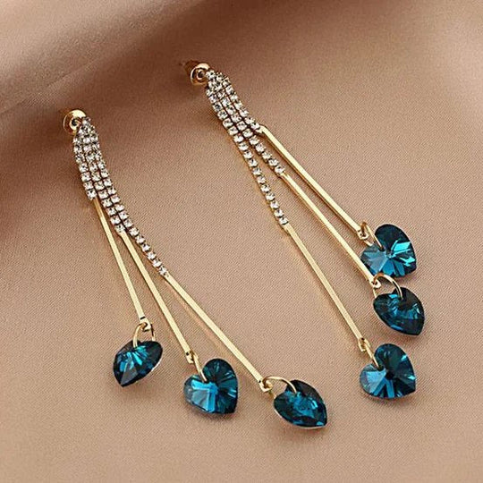Heart Drop Dangle Earrings