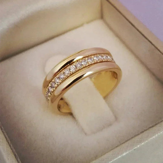 Dual-Band Zirconia Inlaid Ring