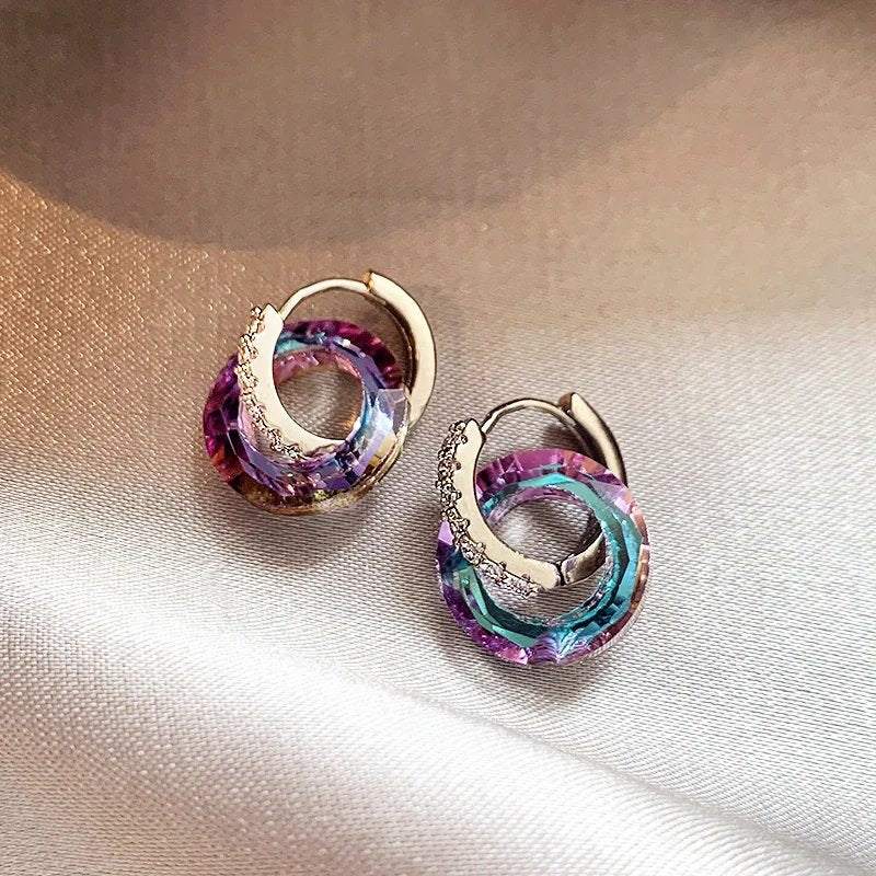 Geometric Interlocking Hoop Earrings