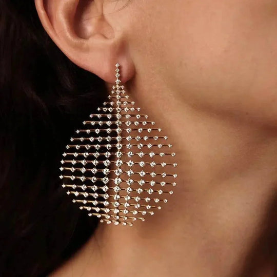Sparkly Zirconia Drop Earrings