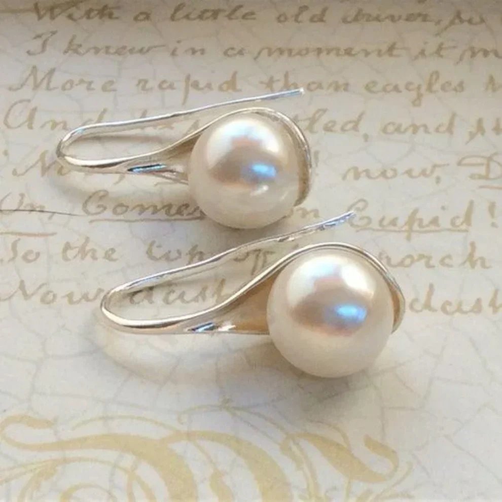 Sterling Silver Freshwater Pearl Drop Earrings