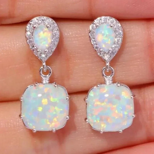 Teardrop Opal Drop Earrings