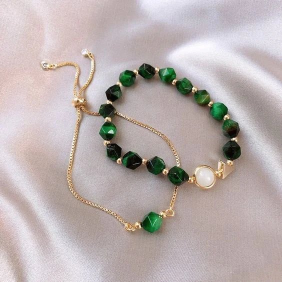 Faceted Stone Gold-Plated Bracelet Set