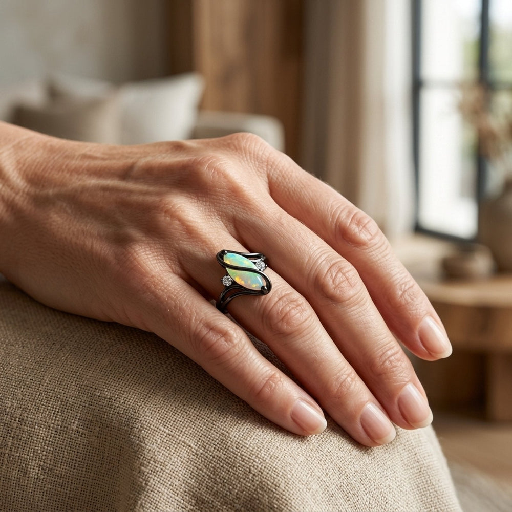Opal Accent Statement Ring