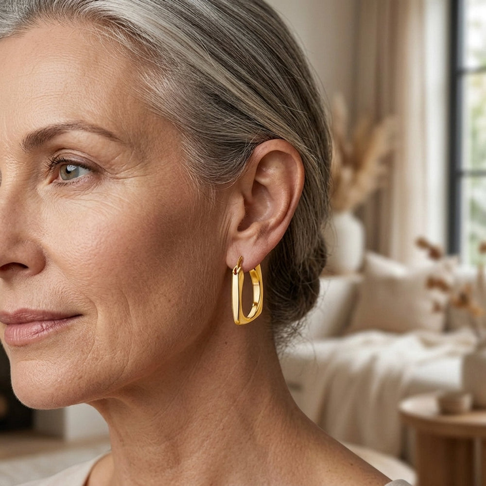 Small Polished Hinged Hoop Earrings