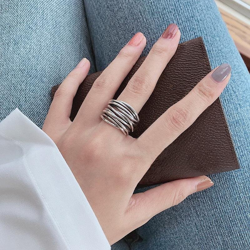 Sterling Silver Multi-Band Adjustable Ring
