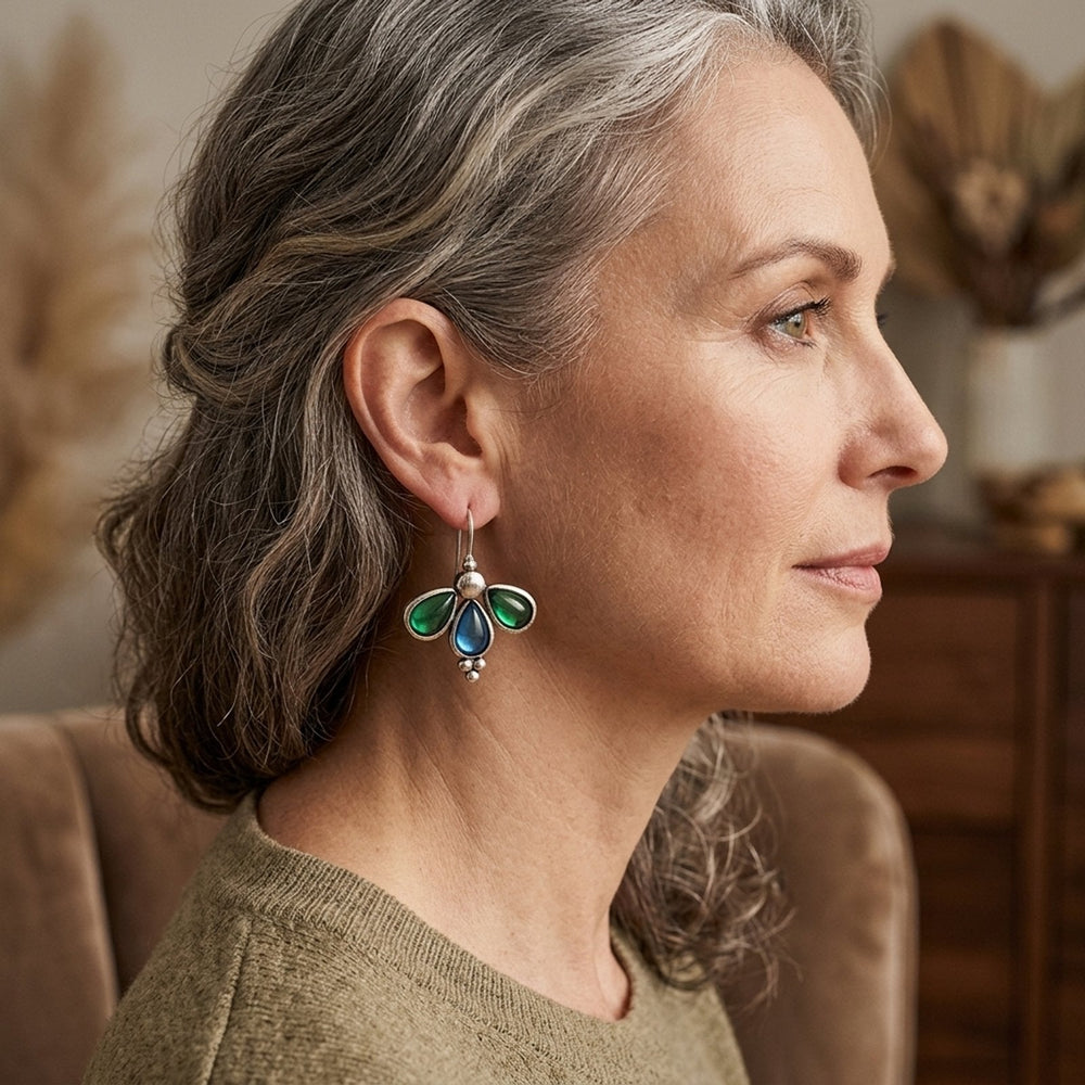 Sterling Silver Teardrop Statement Earrings