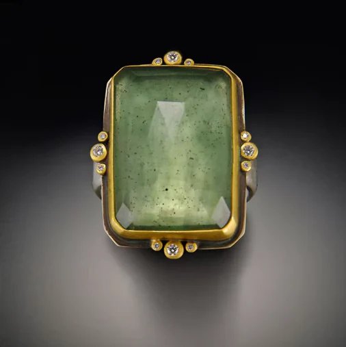 Square Natural Stone Ring