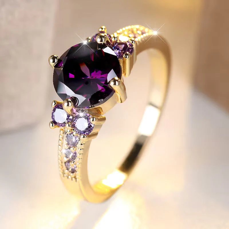 Gold Plated Multi-Stone Ring