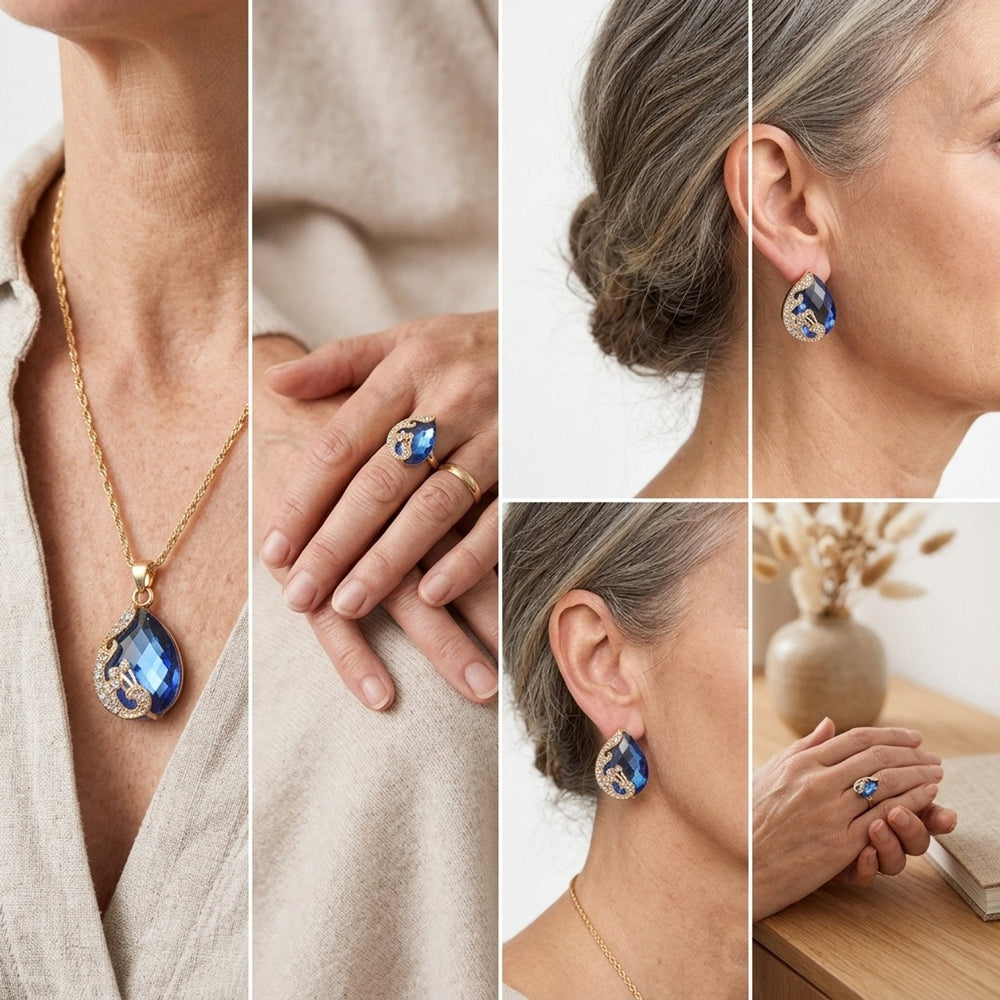 Peacock Necklace Earring Set