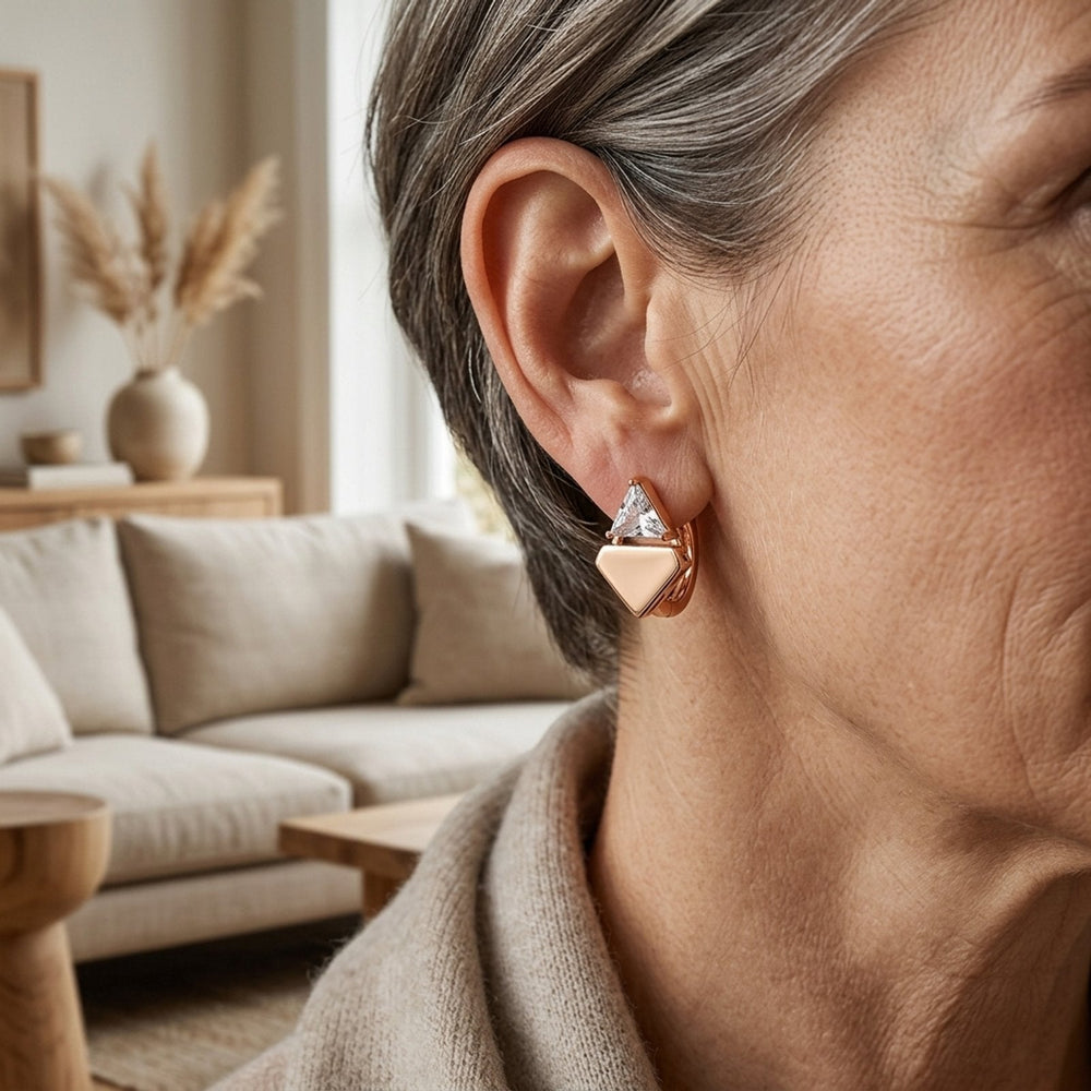 Triangle Hoop Earrings