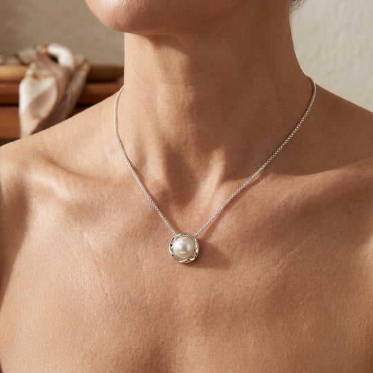 Sterling Silver Freshwater Pearl Pendant Necklace