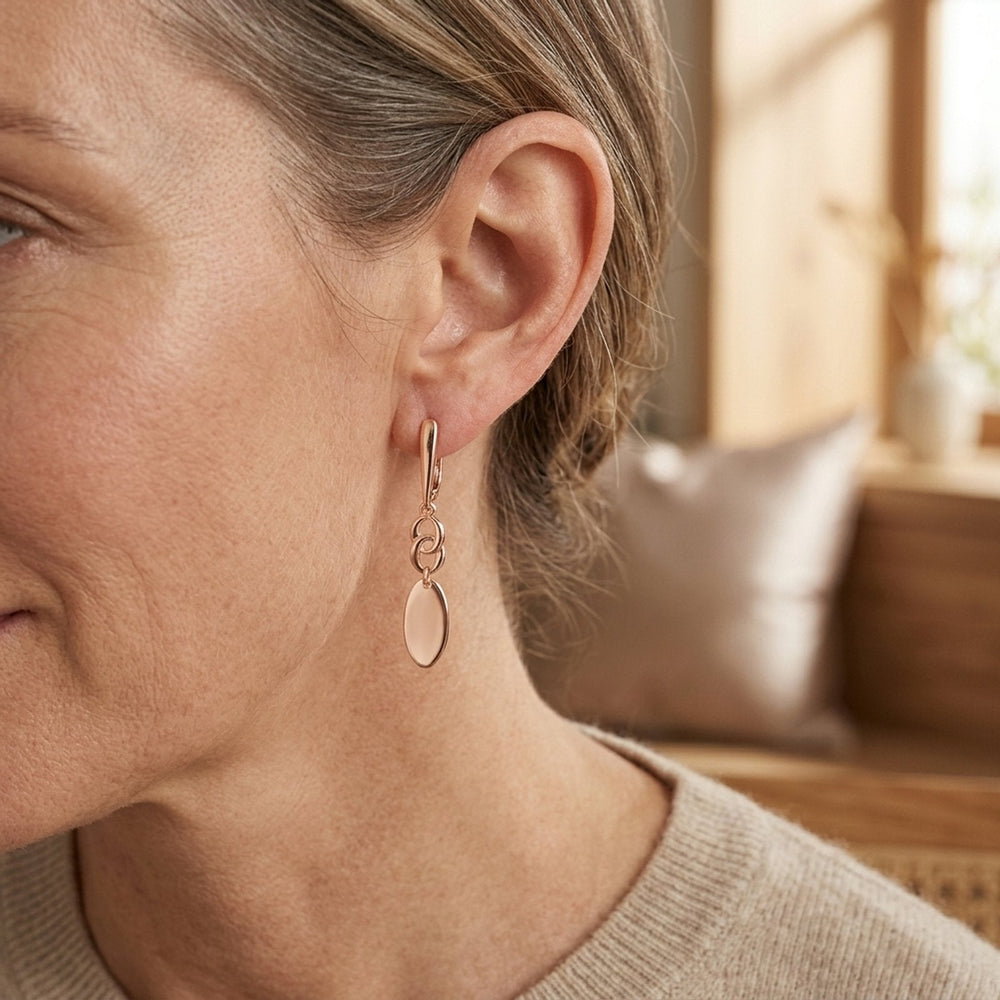 Lever-Back Chain-Link Drop Earrings