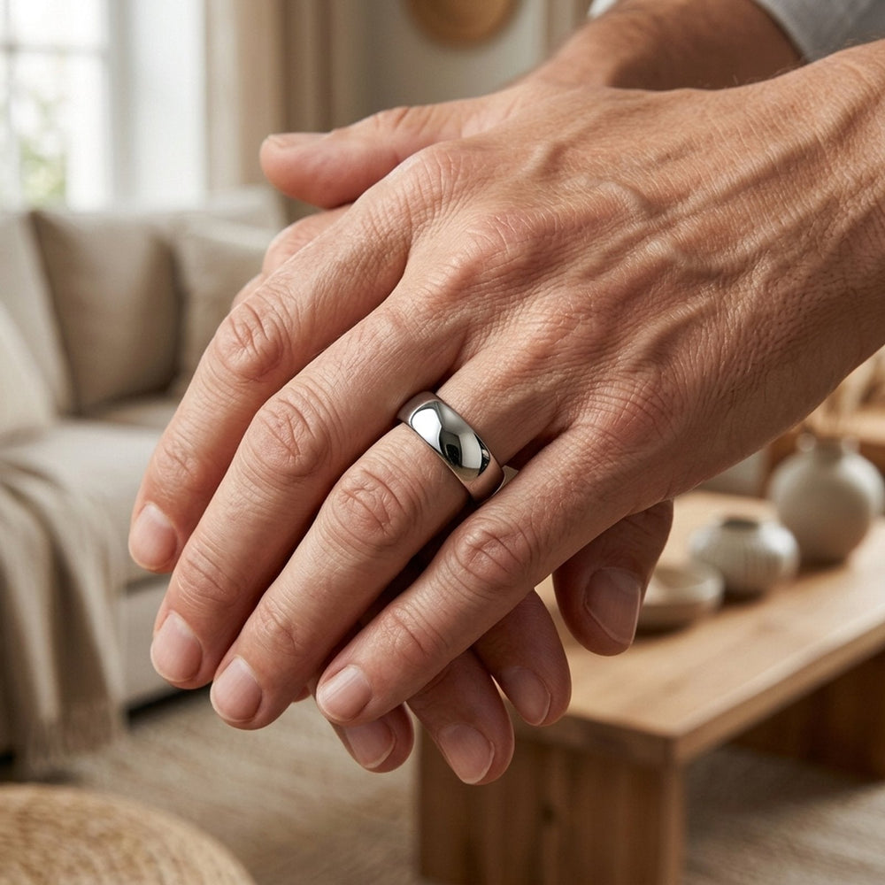 6mm Titanium Steel Band Ring