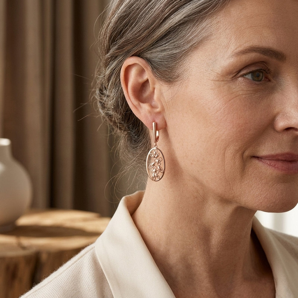 Gold Filigree Drop Earrings