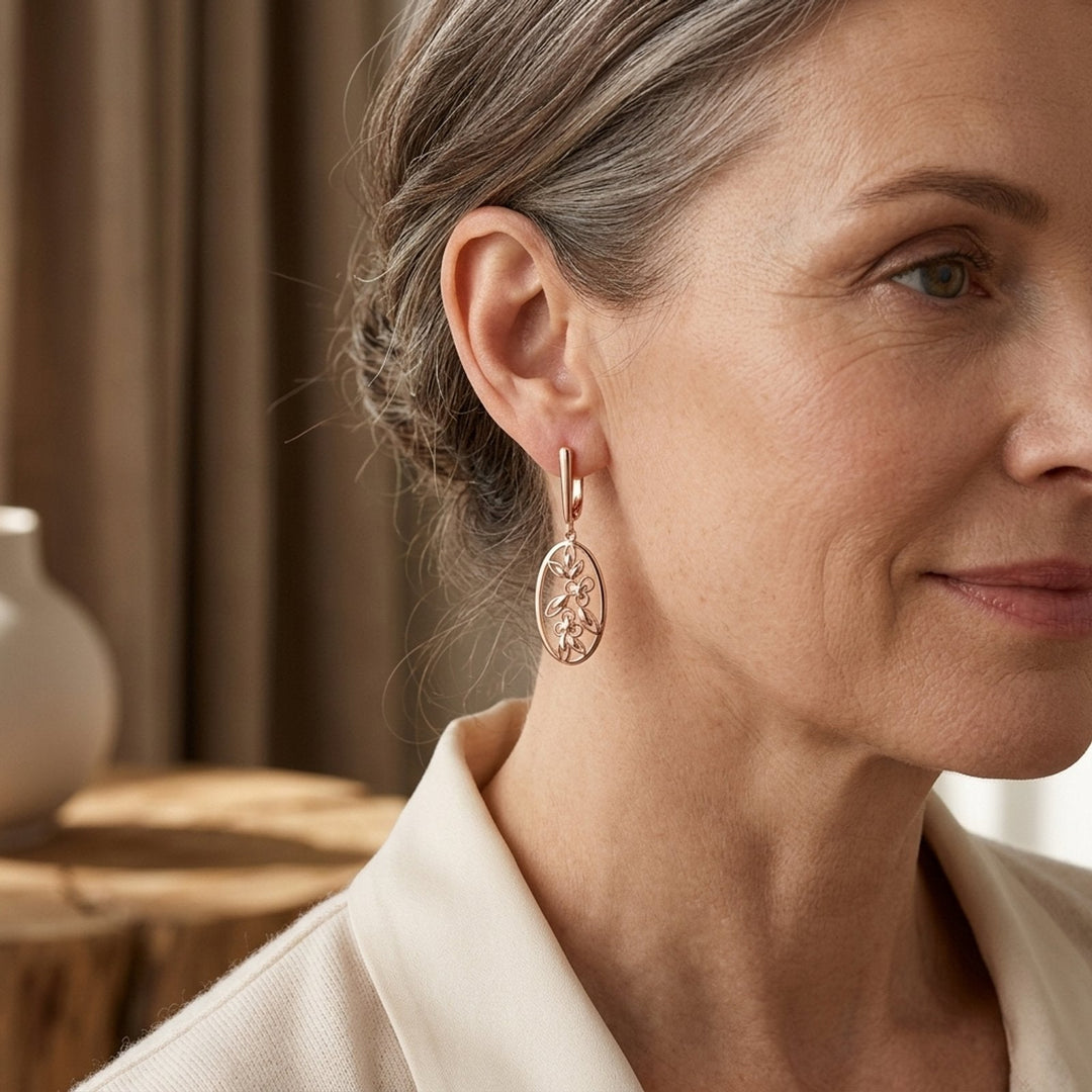 Gold Filigree Drop Earrings